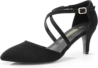 DREAM PAIRS Women's Closed Pointed Toe Dress Pumps for Comfort