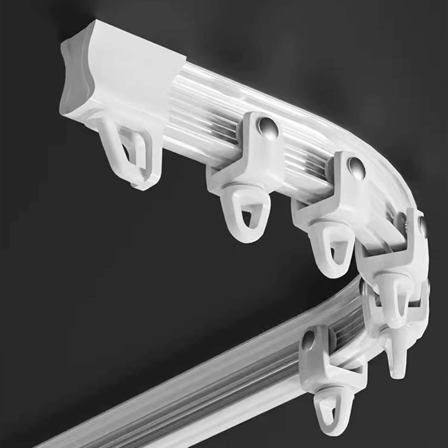 Flexible Aluminum Curtain Rail for Bay Windows by Oracra