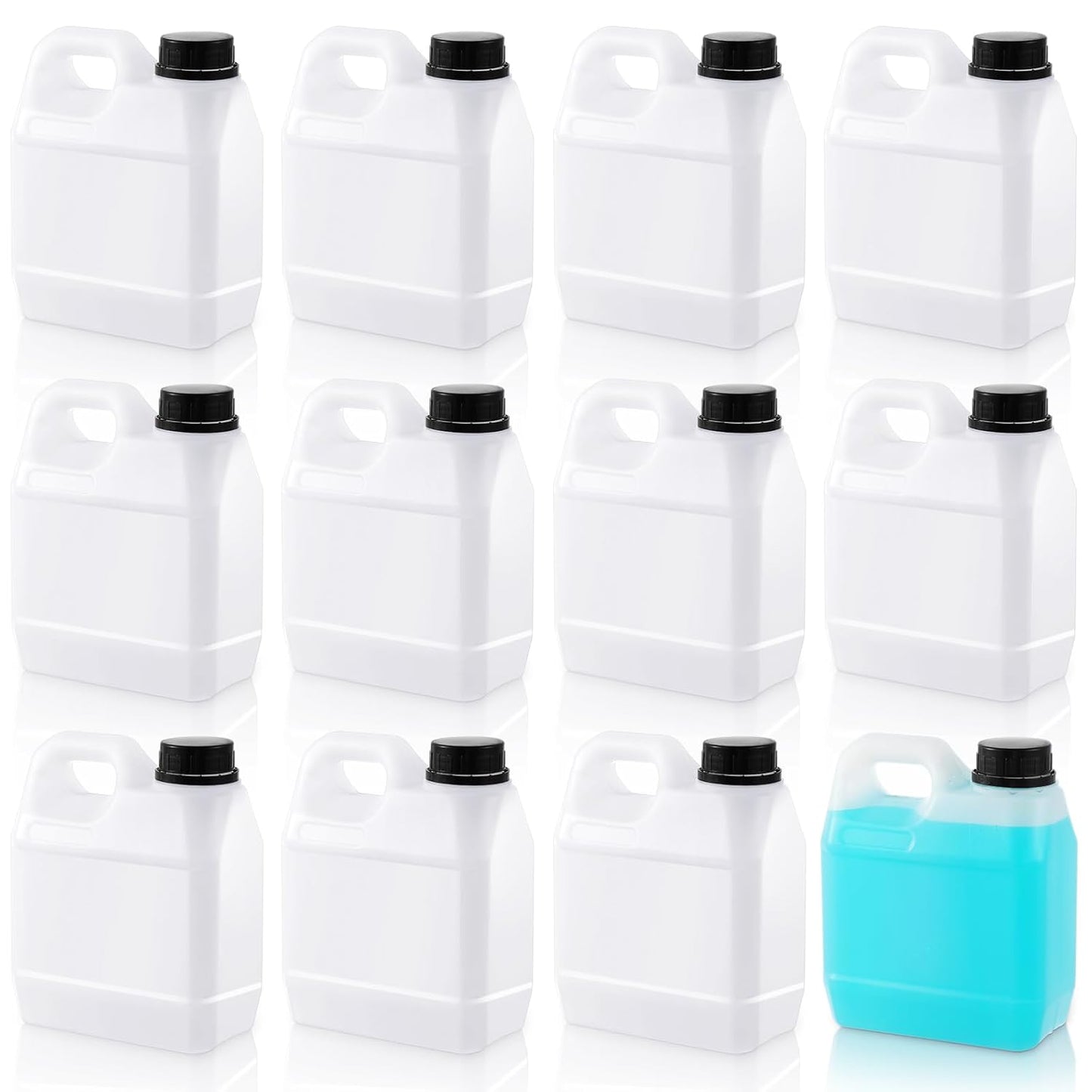 12 Pcs 32 oz Plastic Jug with Lids for Versatile Liquid Storage