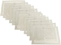 Handmade Hemstitch Design Natural Placemats Set of 12 for Dining