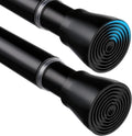 2 Pack Black Shower Curtain Rod 45 to 77 in Tension Rod - No Drilling
