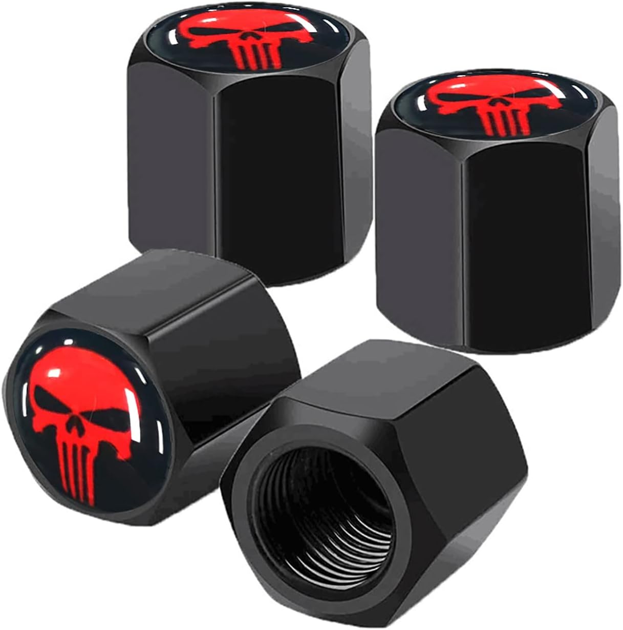 Universal Airtight Red Valve Stem Caps