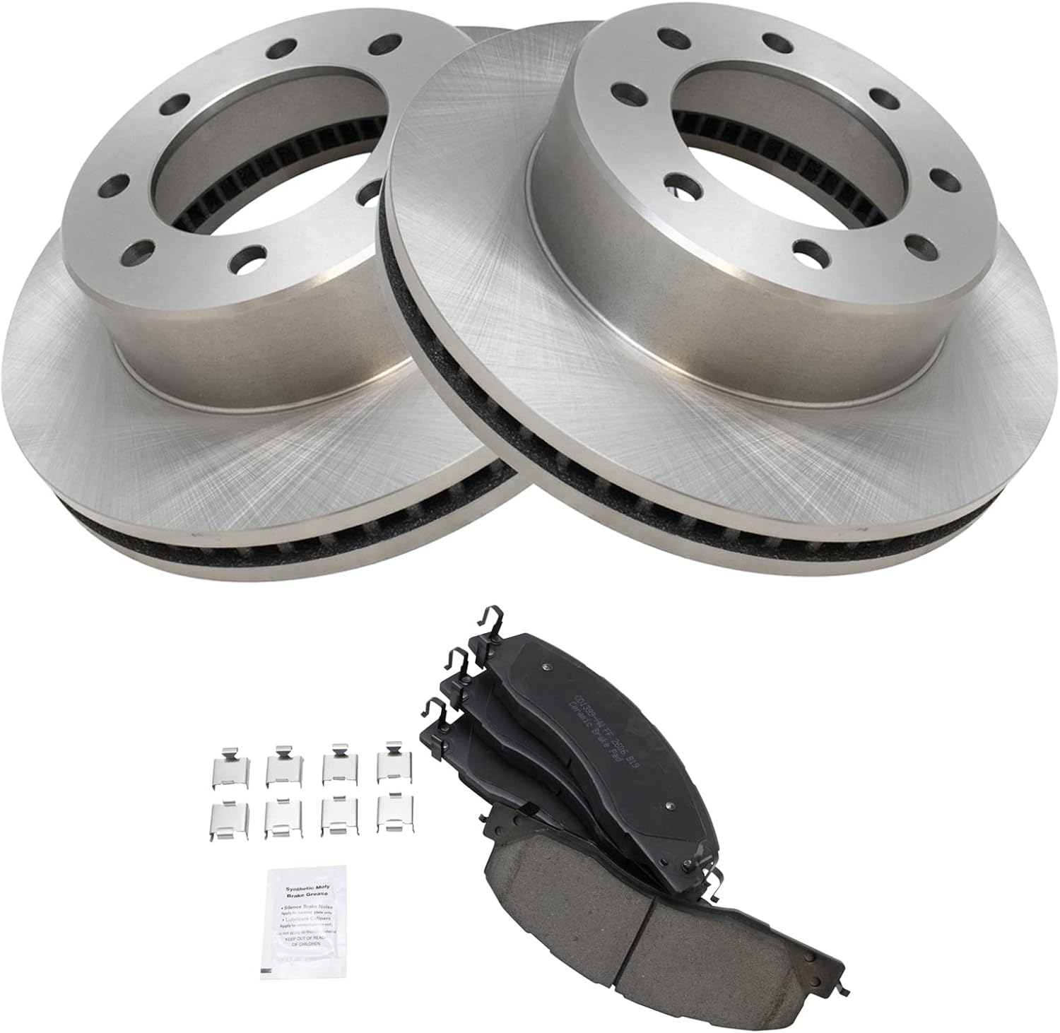 TRQ Front Brake Pad & Rotor Kit for Dodge Ram 2500 3500 1500