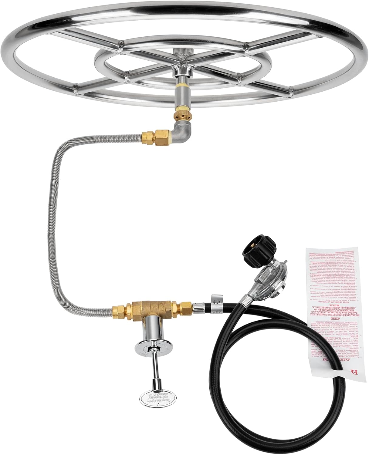 18-inch LP Propane Gas Fire Pit Burner Ring Installation Kit