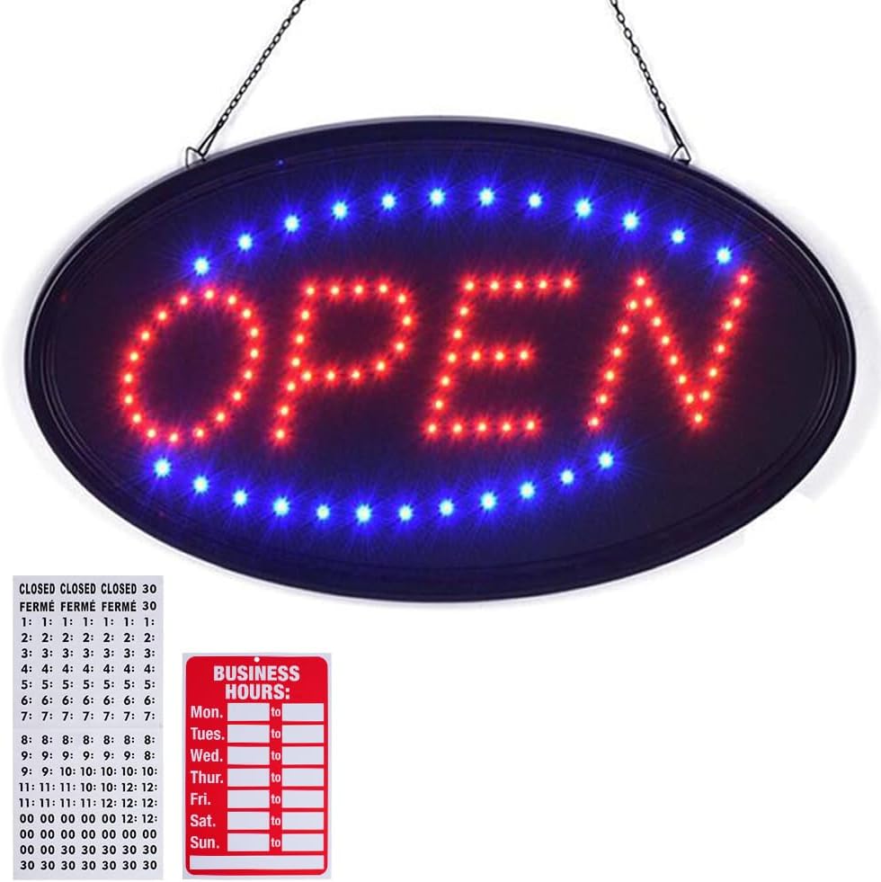 KEBE LED Open Sign - Bright 23in x 14in Electric Display