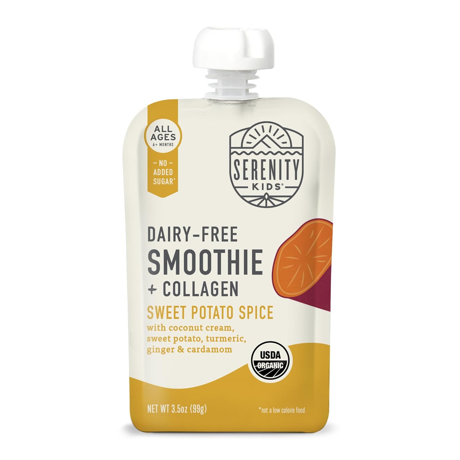 Serenity Kids Dairy-Free Organic Baby Food Smoothie Pouch 12 Pack