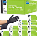 Inspire Black Nitrile Gloves Disposable Exam Gloves - Durable