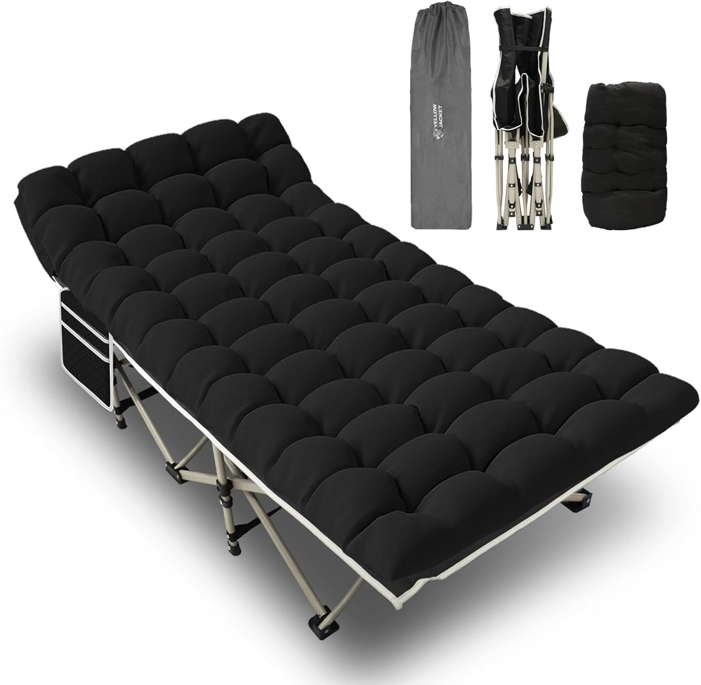 YELLOW JACKET Camping Cot with Mattress for Comfortable Sleep