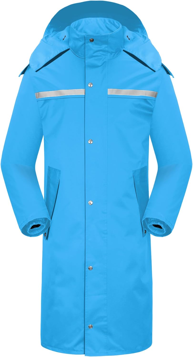 iCreek Waterproof Long Rain Jacket for Men and Women Adults