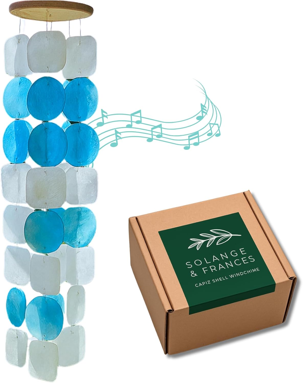 Elegant Capiz Shell Wind Chimes for Outdoor Decor and Gifts