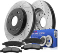 Front Brake Rotors and Pads Kit Compatible with Chevy/GMC - Durable
