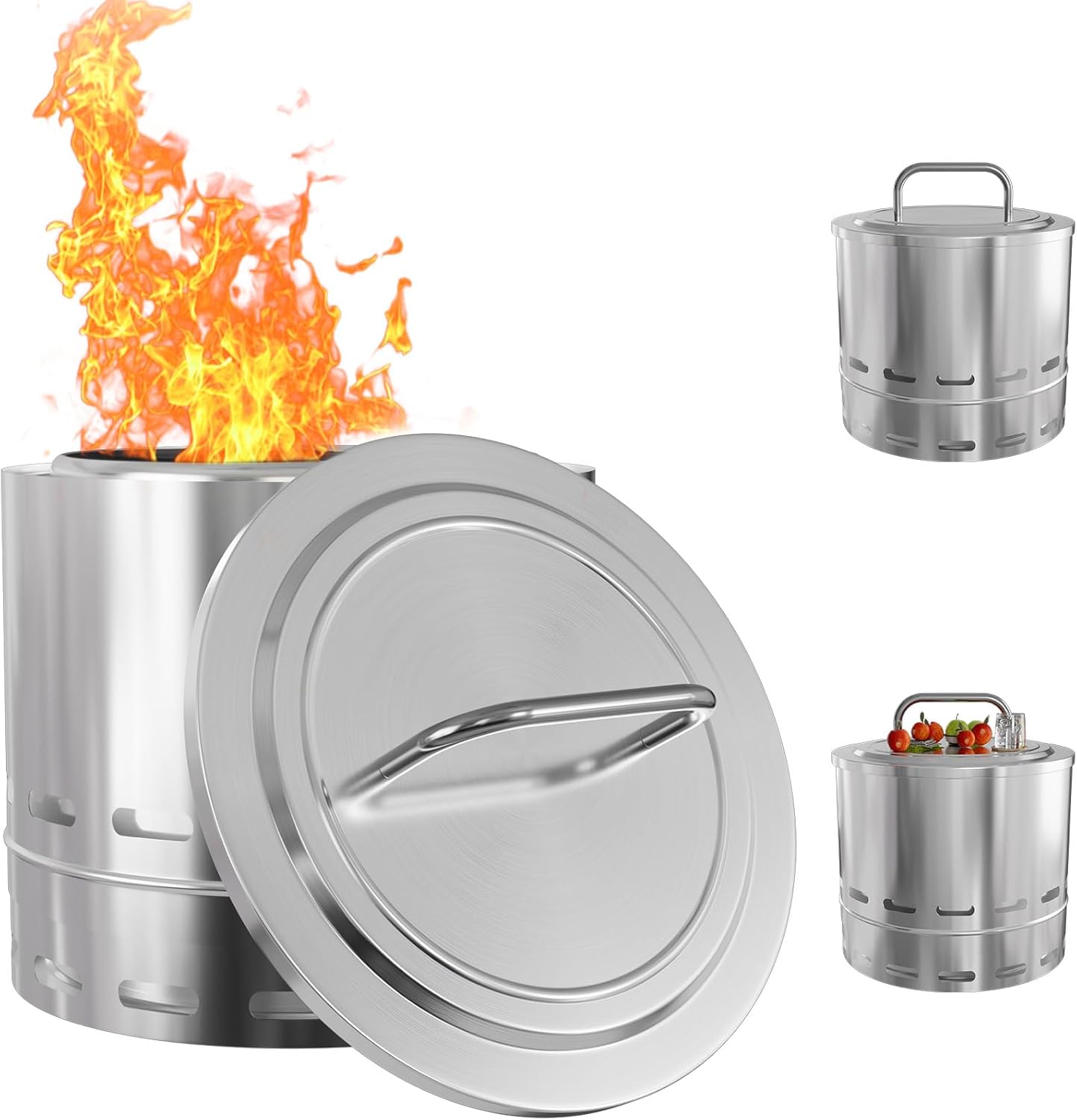 Fire Pit Lid for Solo Stove Bonfire 2.0 - Durable 19.5 Inch Cover