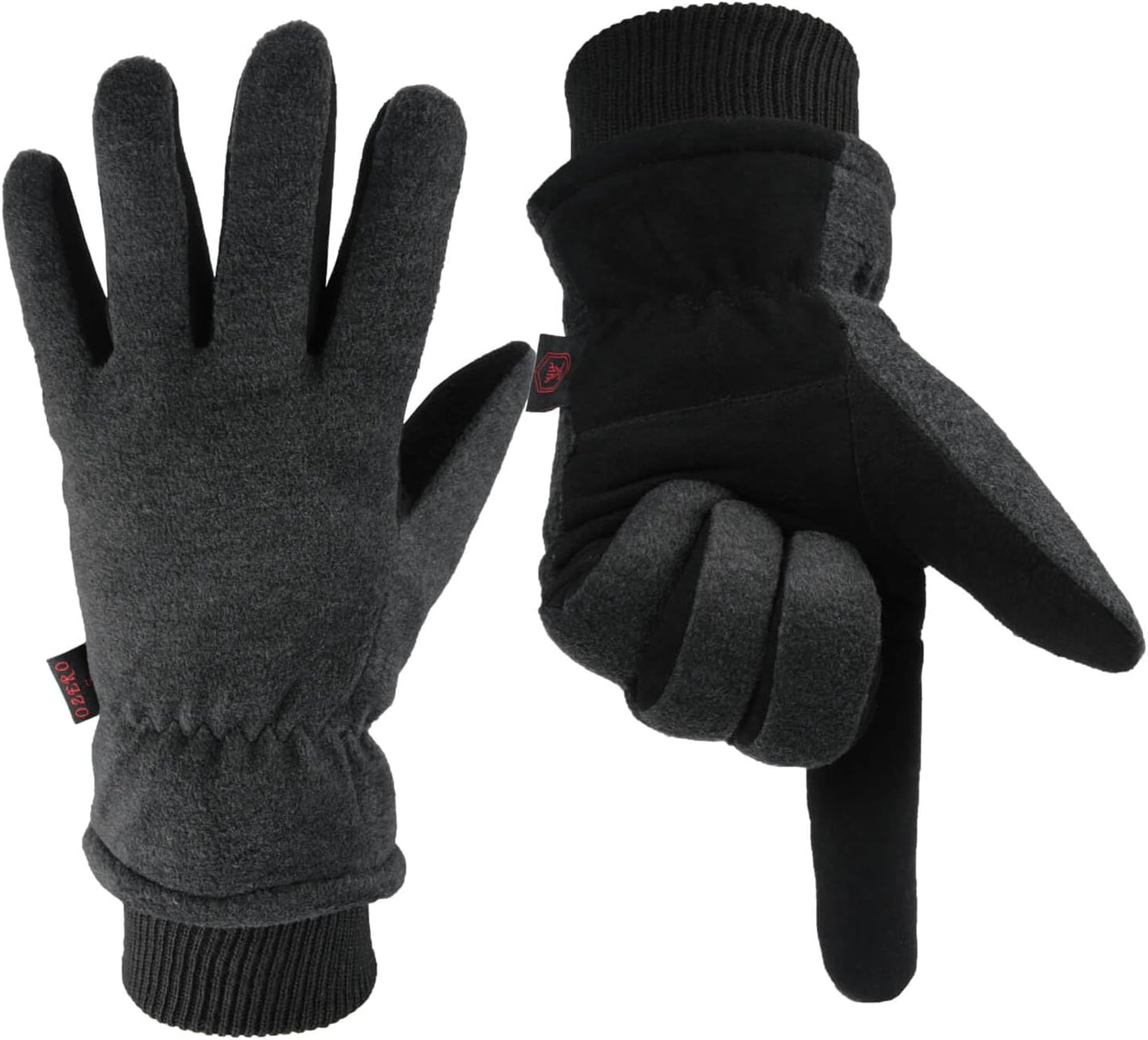 OZERO -30F Deerskin Leather Winter Gloves