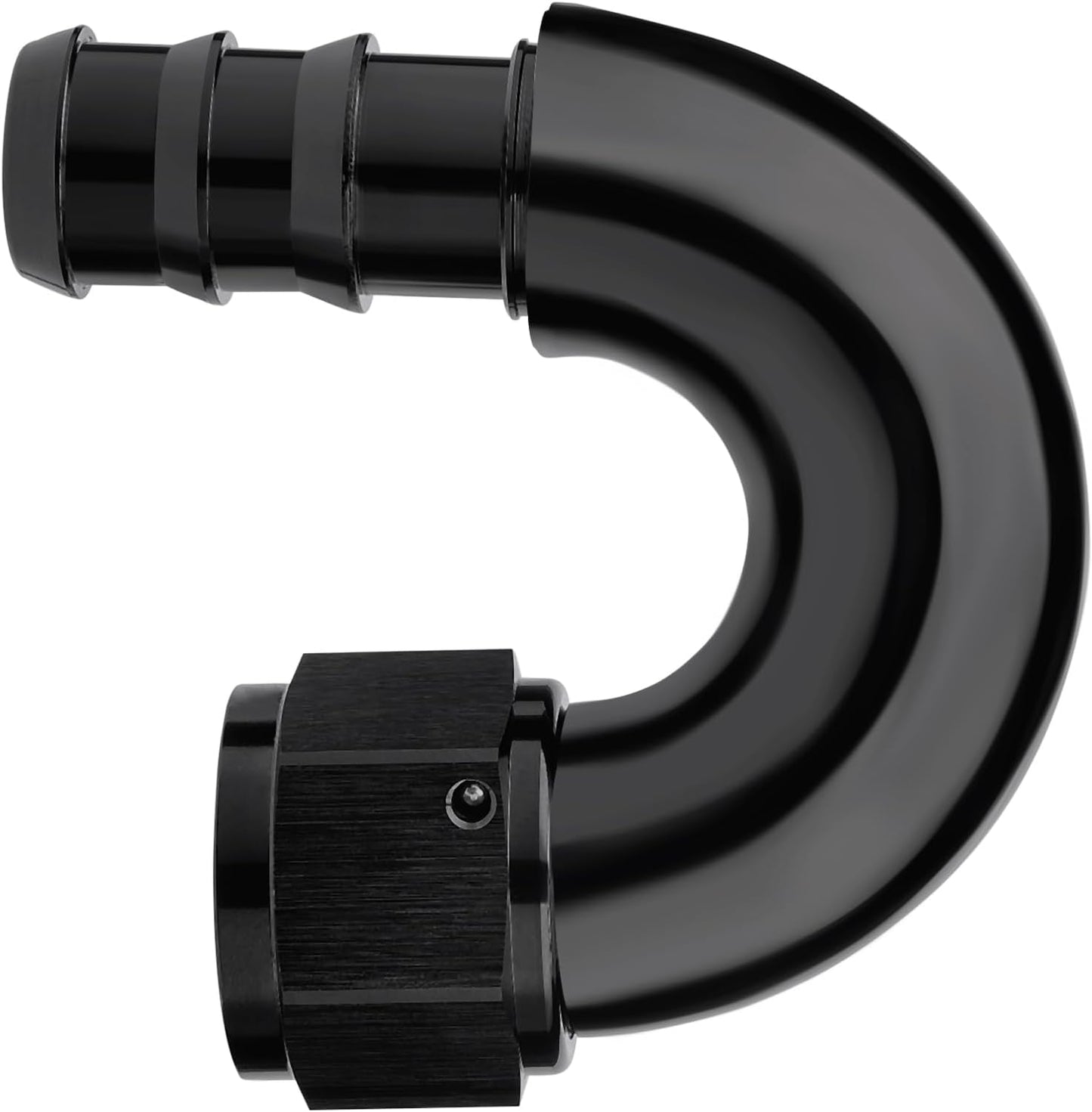 12AN 180 Degree Push Lock Fitting for Full Flow Hose End