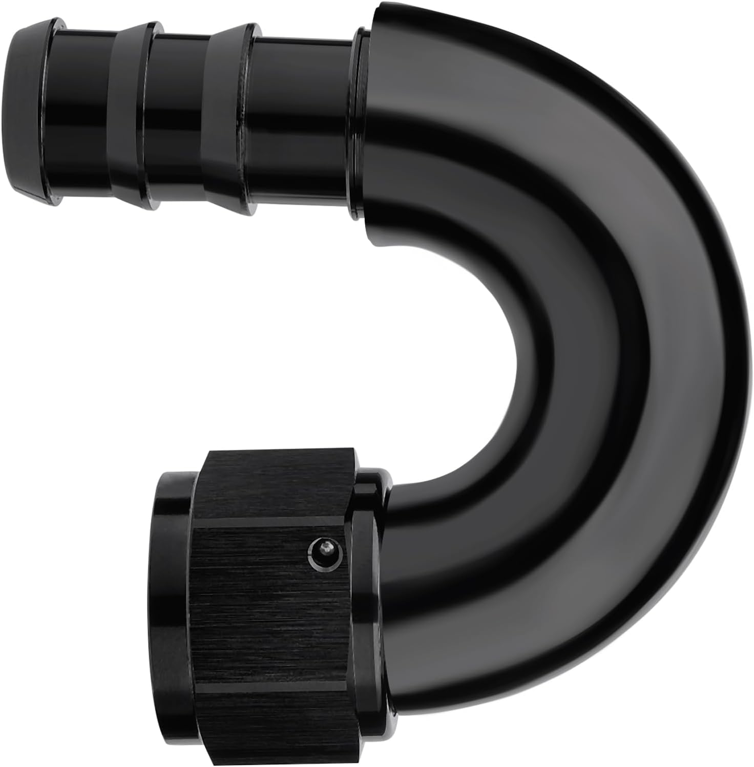 12AN 180 Degree Push Lock Fitting for Full Flow Hose End