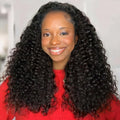 Half Wig Human Hair 200% Density Curly 3 In 1 for Women