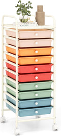 Storage Cart with 10 Drawers Macaron - Rolling Utility Cart