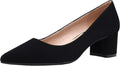 Womens Chunky Low Block Heels Closed Toe Pumps - 2in Comfort