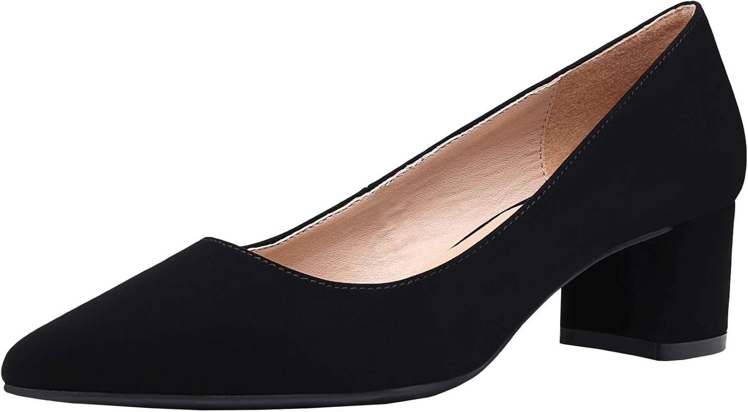 DREAM PAIRS Womens Chunky Low Block Heels Closed Toe Pumps