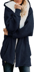 Yanekop Womens Oversized Sherpa Jacket - Cozy Warm Fleece Coat