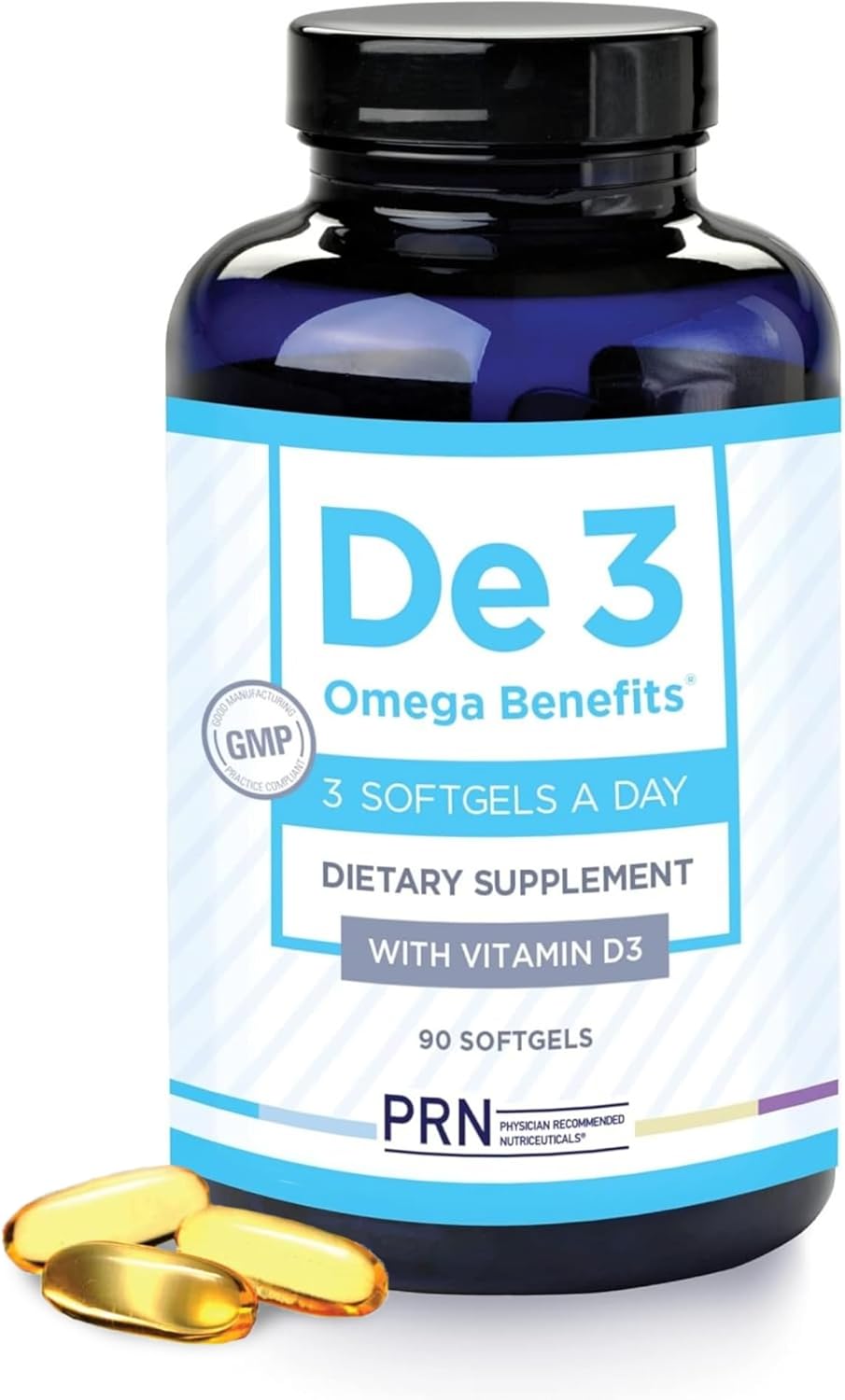 PRN De3 Dry Eye Ultra Pure Omega 3 Support for Dry Eyes Relief