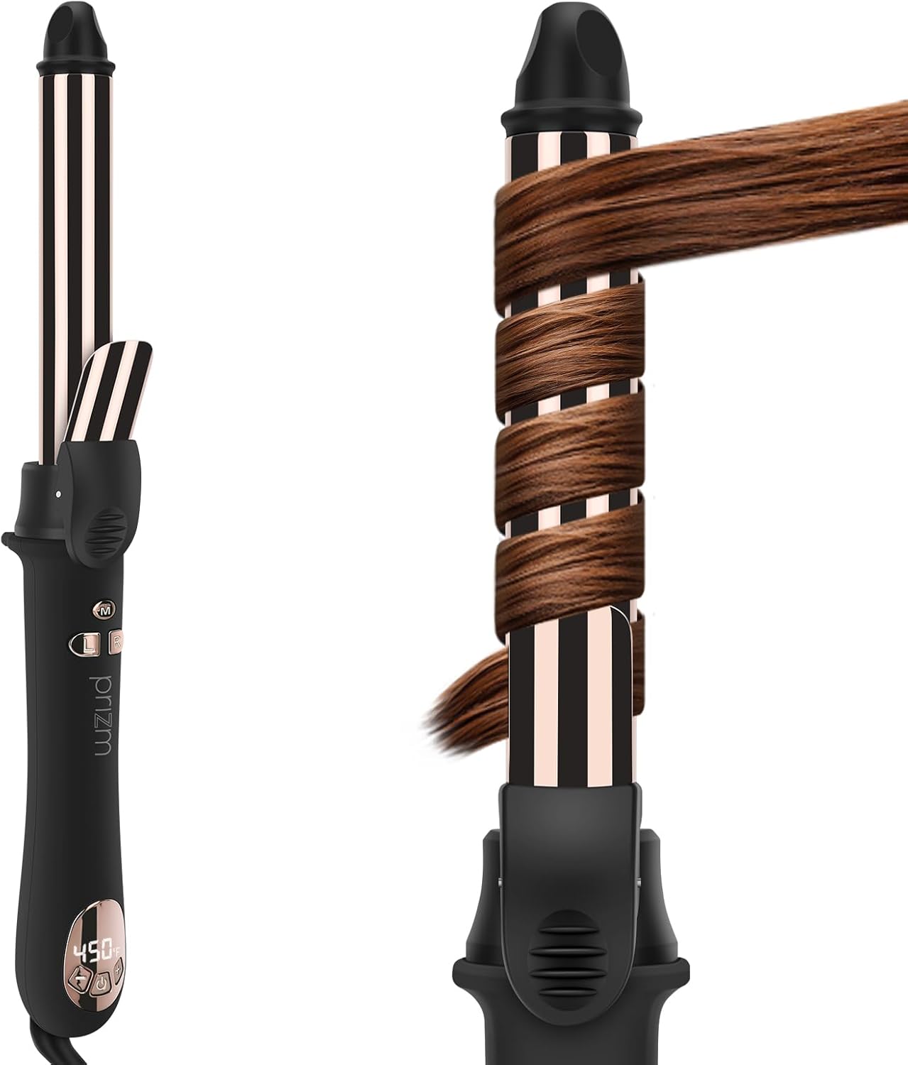 Prizm Rotating Curling Iron for Effortless Curls and Waves