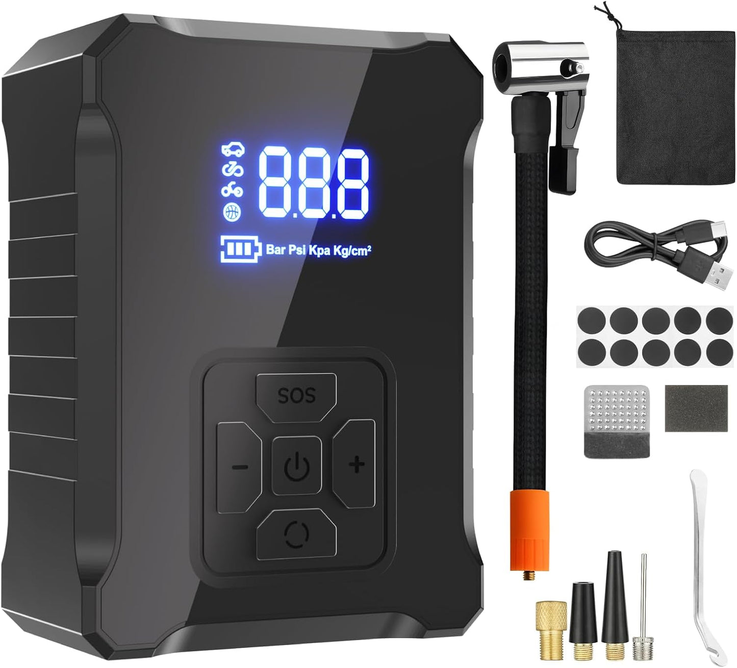 Fitense Digital Bike Pump 150 PSI Auto Shut-Off