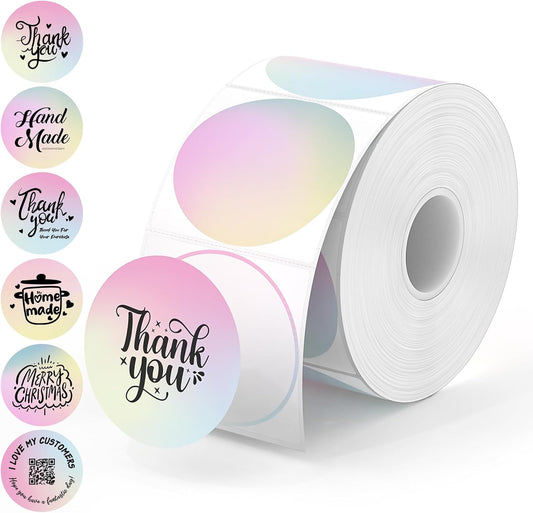 750 Sheets 2 Inch Circle Thermal Sticker Labels by MUNBYN