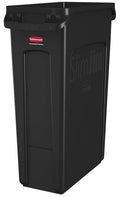Rubbermaid Slim Jim 23 Gal Trash Can - Venting Channels, Black
