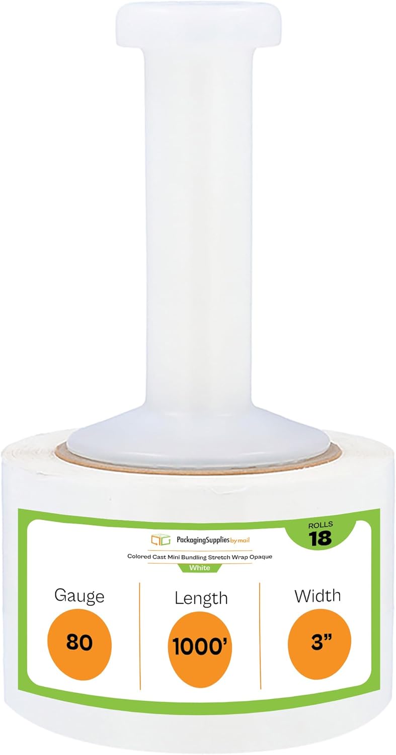 PSBM Mini White Stretch Wrap with Handle for Packing Needs