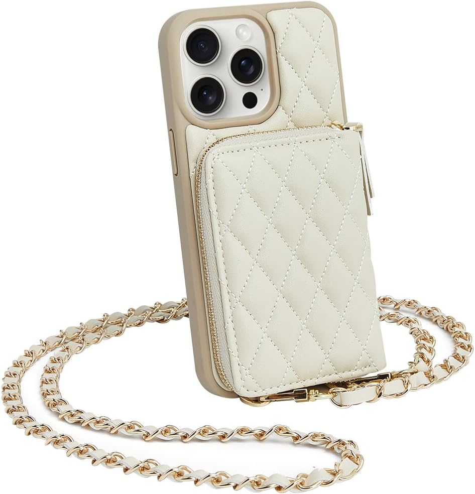 LAMEEKU Crossbody Phone Case for iPhone 15 Pro Max - Chic Design