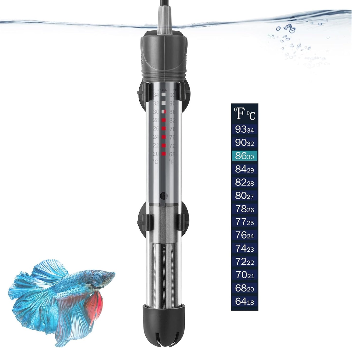 Adjustable 50W Aquarium Heater for Precise Temperature Control
