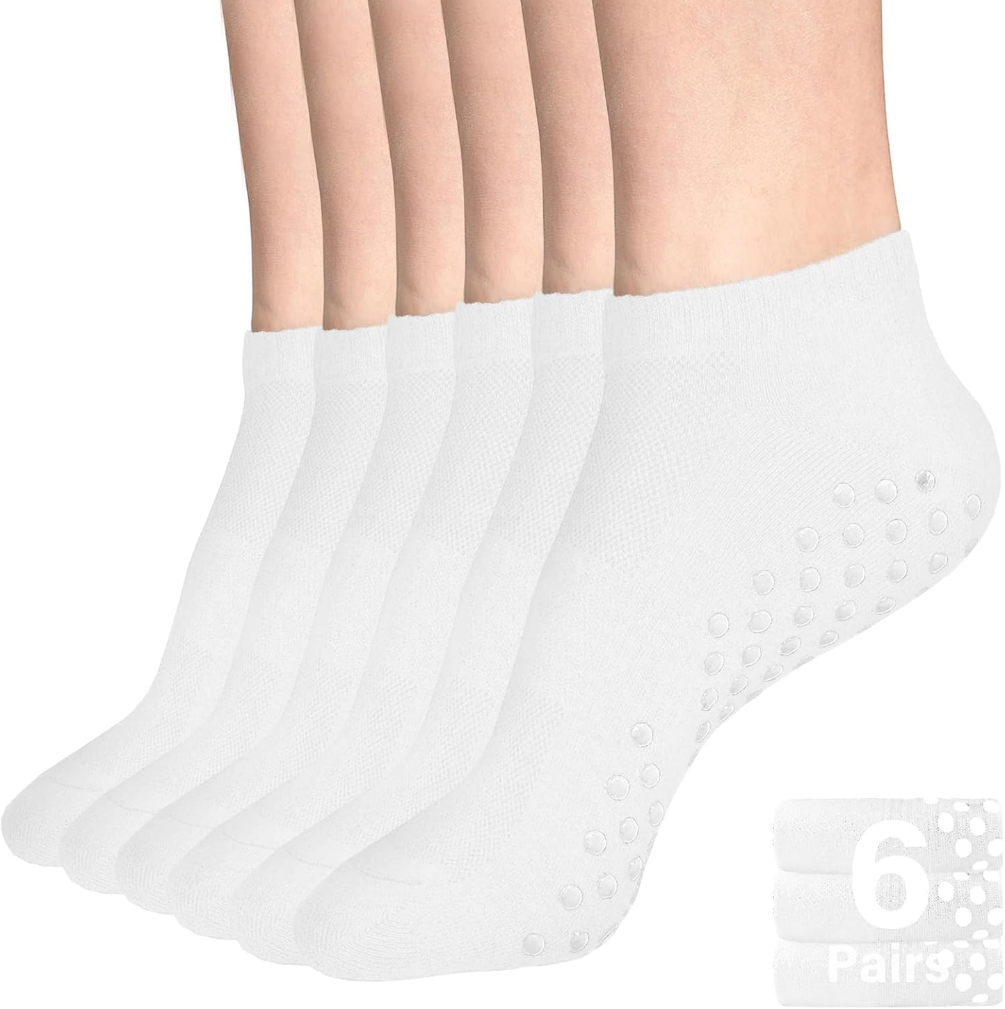 DIBAOLONG Low Cut Ankle Socks 6-Pairs | Breathable Cotton for All-Day Comfort