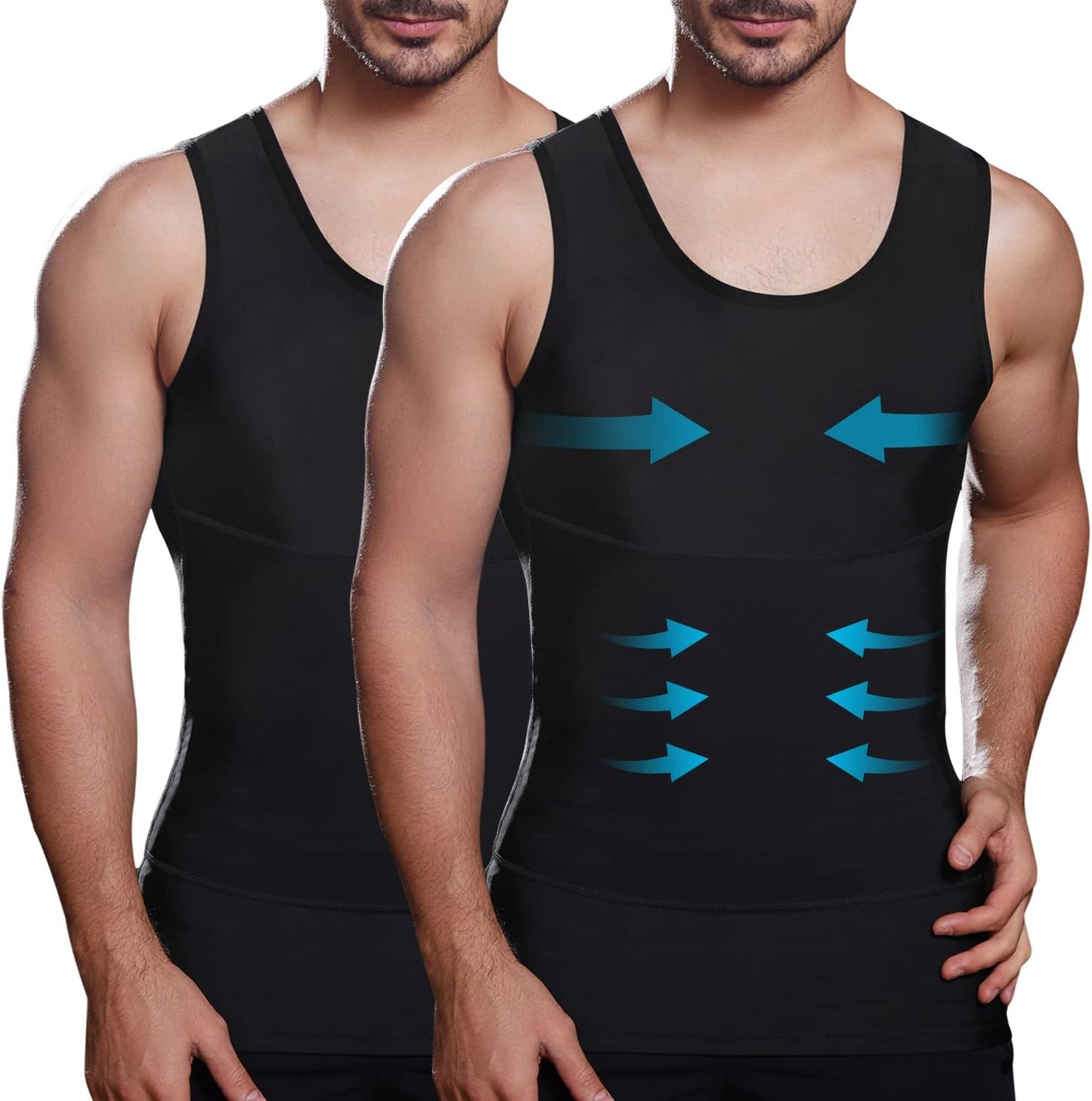 Mens Slimming Compression Shirt for Gynecomastia Control