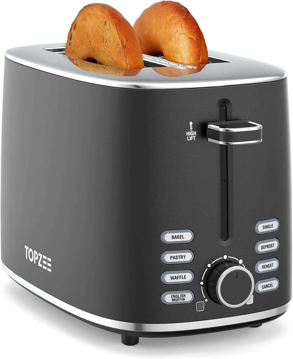 Topzee Toaster 2 Slice with Wide Slots for Perfect Toasting