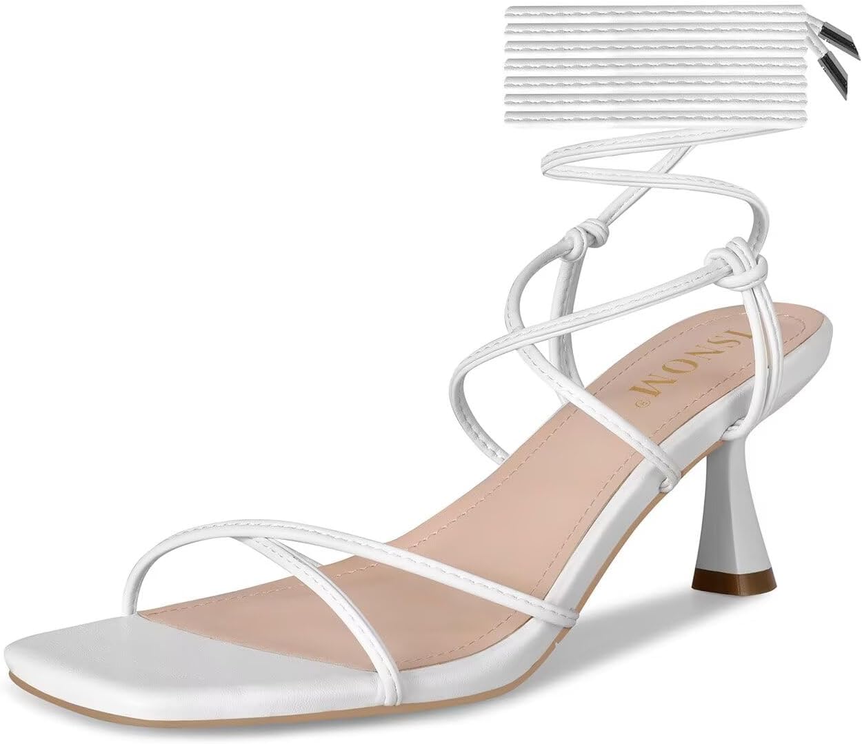 Stylish Strappy Sandals for Women with Kitten Heels and Lace Up