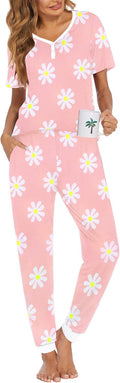 Ekouaer Pajamas for Women 2 Piece Lounge Set - Soft Jogger Sleepwear