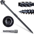 #14 x 6 Wood Structural Screws 300 Pcs - Heavy Duty Exterior Lag