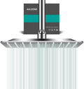 Square Rain Shower Head High Flow Stainless Steel - Ultra Thin Chrome