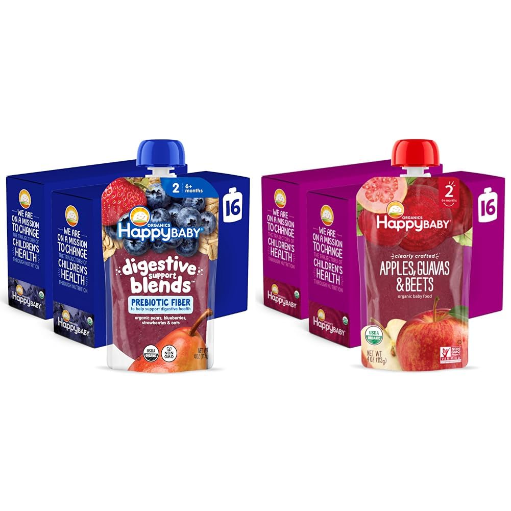 Happy Baby Digestive Support Blends Baby Food for Stage 2 Eaters