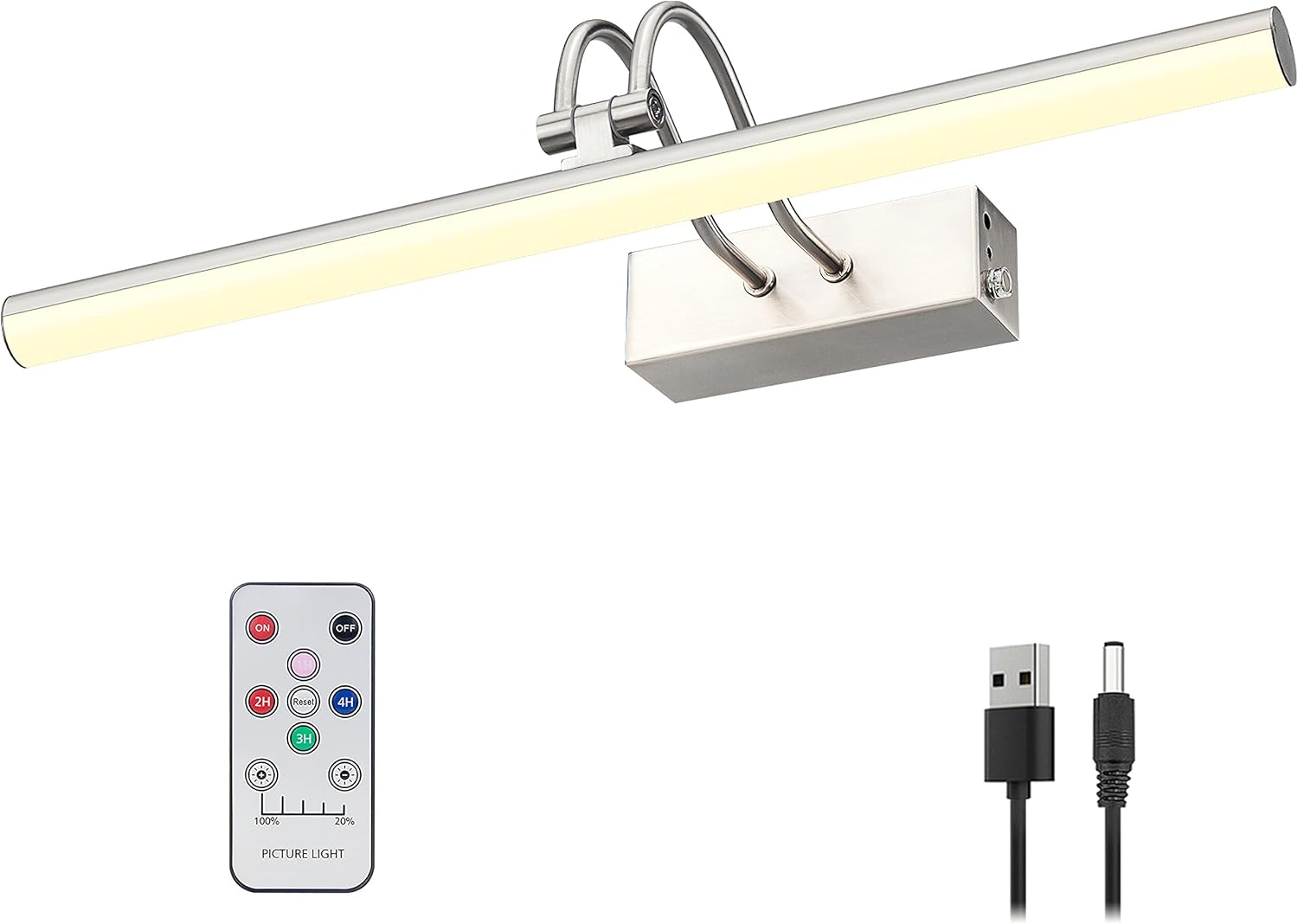 16 Inch Cordless Picture Light for Wall with Timer and Dimmable