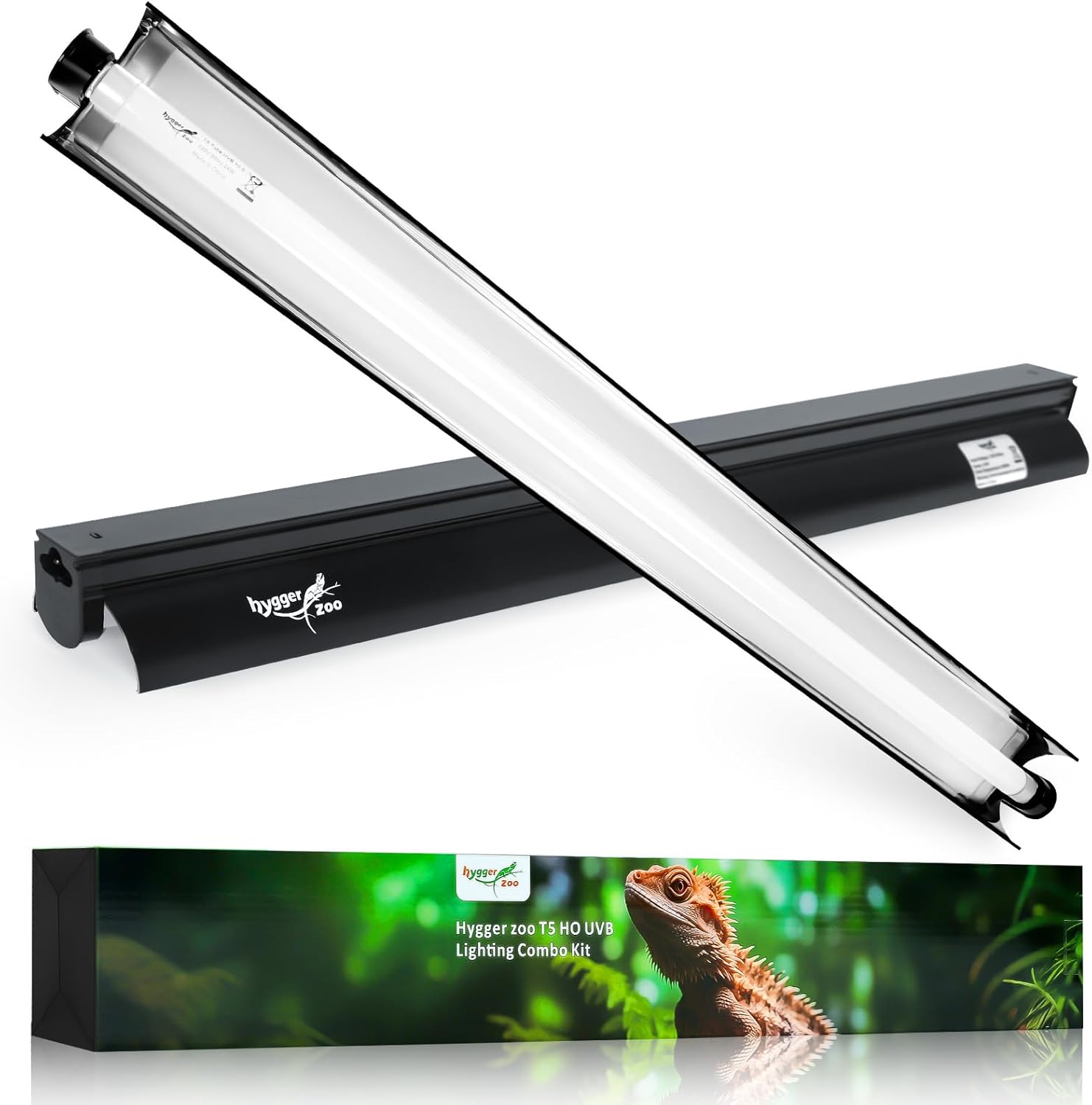 T5 Reptile Light Fixture Combo Kit for Bearded Dragons and Tortoises