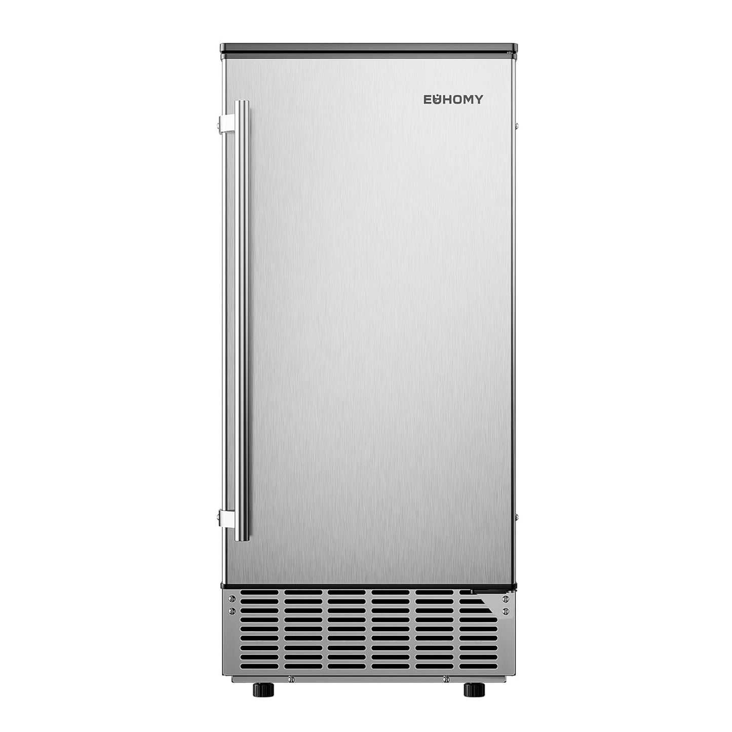 EUHOMY Stainless Steel Ice Maker: 80 Lb/Day, Auto-Cleaning, 24H Timer