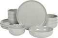 Gibson Home Oslo 12-Piece Porcelain Dinnerware Set - Durable Everyday