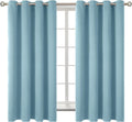 Room Darkening Curtains 63 in - Greyish Blue Blackout Panels