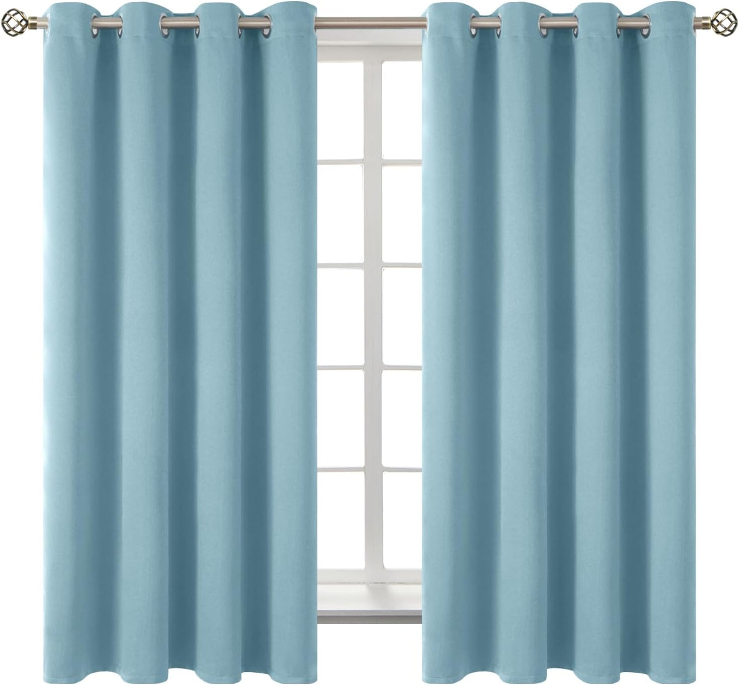 BGment Room Darkening Curtains for Bedroom - 63 Inch Panels