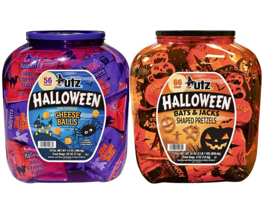 U.T.Z Halloween Mix 2 Pack - Pretzel Bats & Mini Cheese Balls