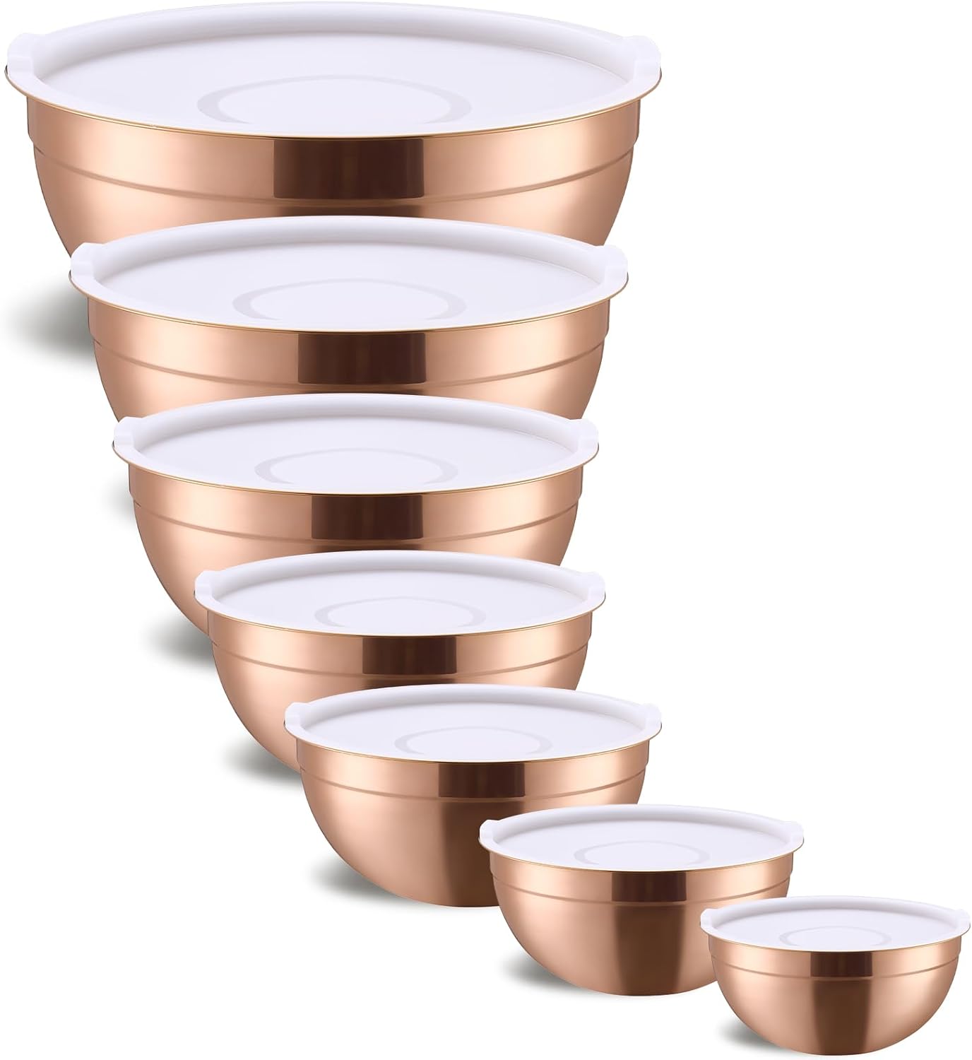 Rose Gold Mixing Bowls with Airtight Lids for Every Kitchen
