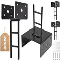 4 Pack U Shape Post Anchor 6x6 Post Base - Galvanized Black Deck