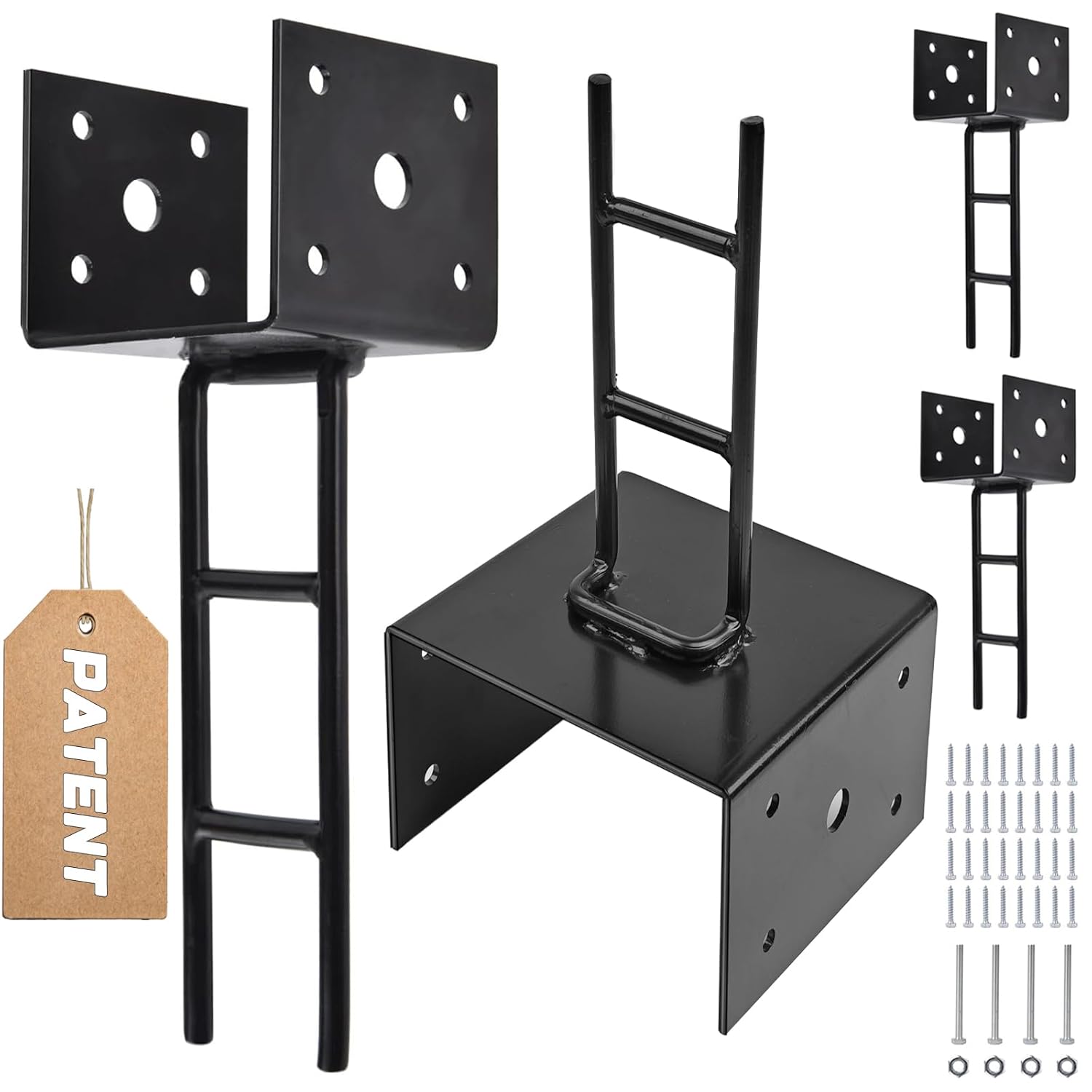 4 Pack U Shape Post Anchor for Concrete, 6x6 Post Base Bracket